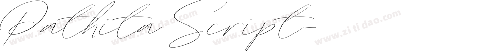 Pathita Script字体转换